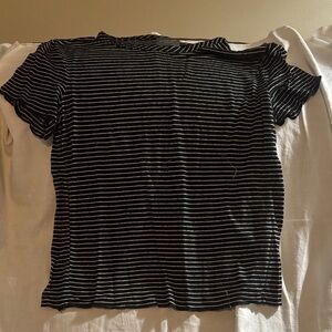 Olivia Rae Black and White Striped Tee